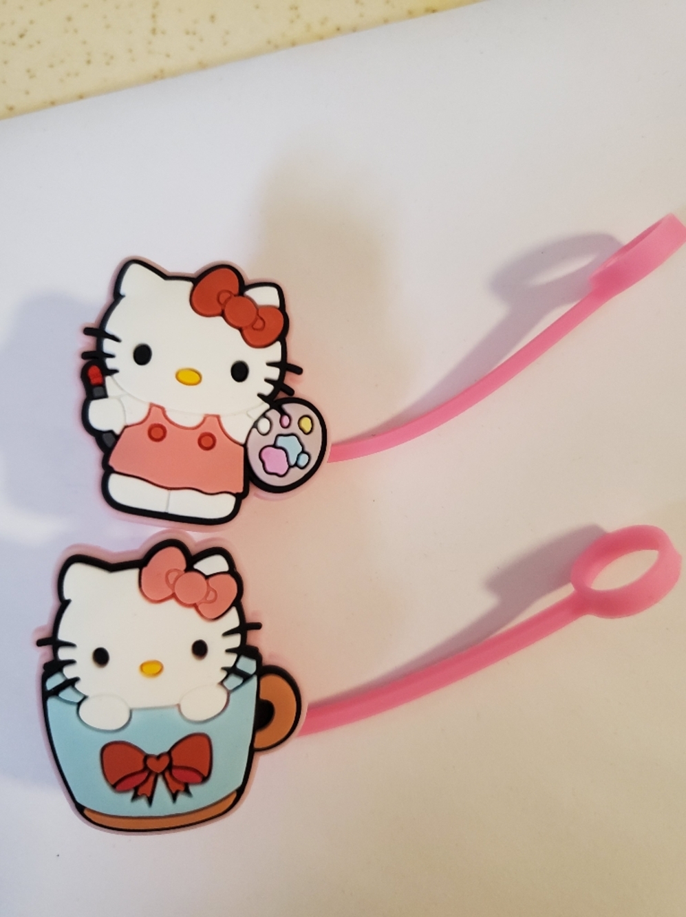 Hello Kitty Straw Toppers Set Of 2